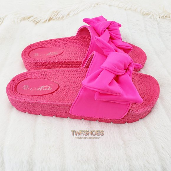 Women's Pink Slide Sandals - Picture 6 of 9